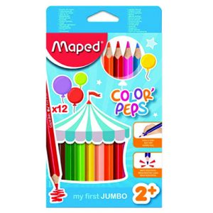 Lápis de cor Jumbo com 12 cores Maped