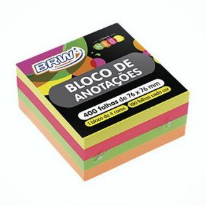 Bloco auto adesivo 76x76 com 400 folhas - BRW