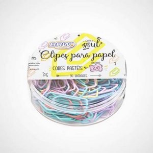 Clips 2/0 cores pastéis -50 unidades