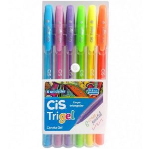 Kit Caneta Gel Pastel - 6 cores