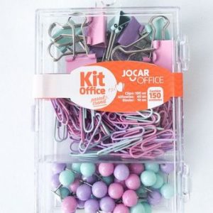 Kit Office prendedor, clips, alfinete - Jocar Office