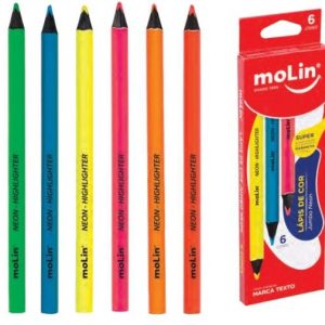 Marca Texto Lápis Jumbo - 6 cores