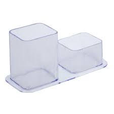 Porta Canetas e clips cristal